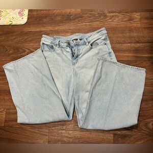 American Eagle Outfitters Light Blue Wide Leg Jeans